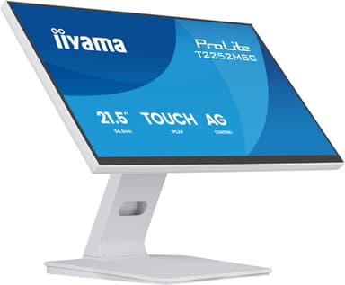 iiyama ProLite T2252MSC-W2AG computer monitor 54.6 cm (21.5") 1920 x 1080 pixels Full HD LCD Touchscreen White view 1