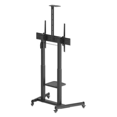 Manhattan Trolley Mount Stand for TV & Monitors (crank handle height adjust), For screens: 37" to 120",VESA compatibility:all between 200x200 to 1000x600mm -check the dimensions of the four mounting holes on back of screen to ensure it fits,Max 120kg,1180 to 1630mm view 7
