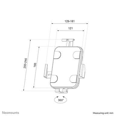 Neomounts WL15-625WH1 Tablet wall mount 7.9-11" - lockable - universal view 19