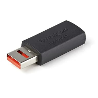 StarTech.com Secure Charging USB Data Blocker Adapter – Male to Female USB-A Charge-Only Adapter – No-Data Charge/Power-Only Adapter for Phone/Tablet – Data Blocking USB Protector Adapter view 1