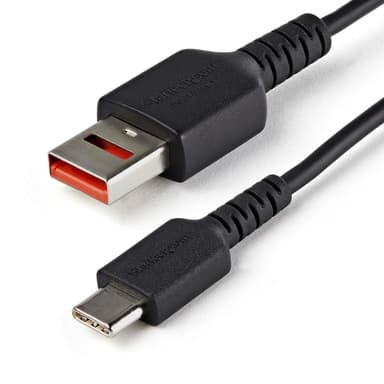 StarTech.com 3ft (1m) Secure Charging Cable – USB-A to USB-C Data Blocker Charge-Only Cable – No-Data Power-Only Charger Cable for Phone/Tablet – Data Blocking USB Protector Adapter Cable view 1