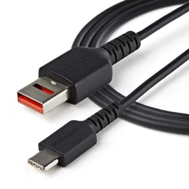 StarTech.com 3ft (1m) Secure Charging Cable – USB-A to USB-C Data Blocker Charge-Only Cable – No-Data Power-Only Charger Cable for Phone/Tablet – Data Blocking USB Protector Adapter Cable view 4