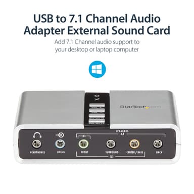 StarTech.com 7.1 USB Audio Adapter External Sound Card with SPDIF Digital Audio view 11