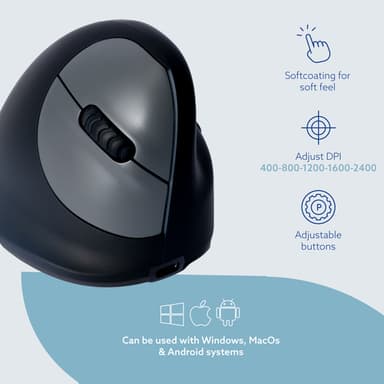 R-Go Tools Ergonomic mouse R-Go HE Break with break software, small (hand size ˂165 mm), right-handed, Wired, black view 10