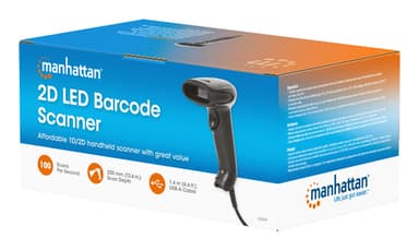 Manhattan Contact CCD Handheld Barcode Scanner, USB, 60mm Scan Width, Cable 152cm, Max Ambient Light 5,000 lux (sunlight), Black, Three Year Warranty view 10