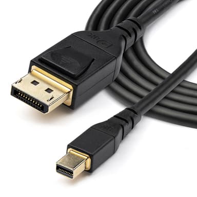 StarTech.com 3ft (1m) VESA Certified Mini DisplayPort to DisplayPort 1.4 Cable - 8K 60Hz HBR3 HDR - Super UHD mDP to DP 1.4 Cord - Slim (34 AWG) Ultra HD 4K 120Hz - Monitor/Video Cable view 3