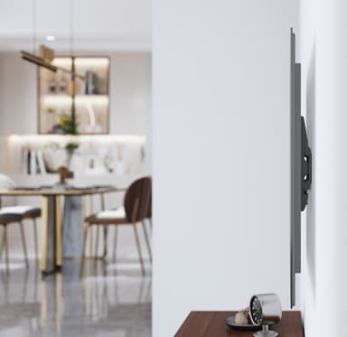 Manhattan Wall Mount for TV & Monitors (Fixed Ultra Slim), For screens 23" to 42", VESA compatibility: all between 75x75mm to 200x200mm - check the dimensions of the four mounting holes on back of screen to ensure it fits, Max 45kg, Black, Bracket view 6