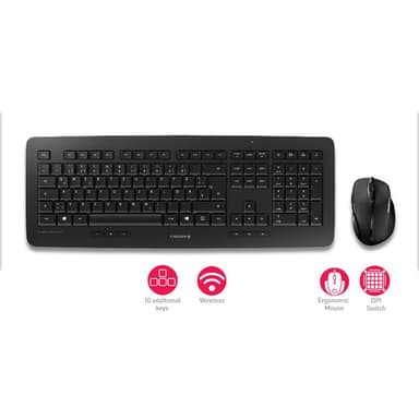 CHERRY DW 5100 keyboard Mouse included Home RF Wireless Czech, Slovakian Black view 5