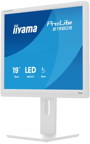iiyama ProLite B1980S-W1 computer monitor 48.3 cm (19") 1280 x 1024 pixels SVGA LED White view 7