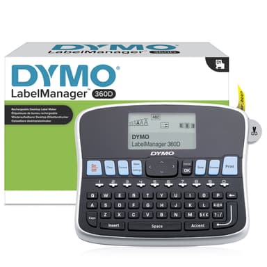 DYMO LabelManager Desktop Label Maker | 360D Rechargeable Hand-Held Label MakerEasy-to-UseOne-Touch Smart KeysQWERTY KeyboardLarge Displayfor Home & Office Organisation view 1