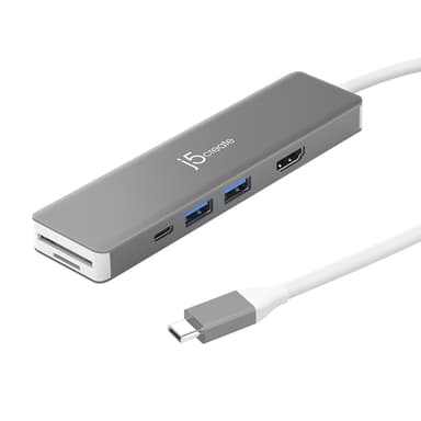j5create JCD390 4K60 Elite USB-C® 10Gbps Multi-Adapter, Black view 1