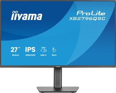 iiyama ProLite XB2796QSC-B1 computer monitor 68.6 cm (27") 2560 x 1440 pixels Quad HD LED Black view 2