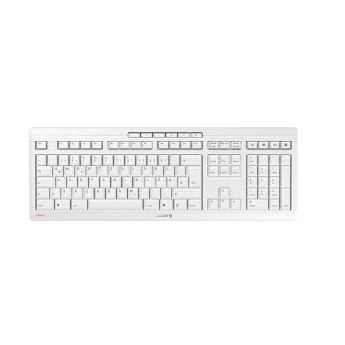 CHERRY Stream Desktop Recharge keyboard Mouse included Universal RF Wireless QWERTZ Swiss Grey
