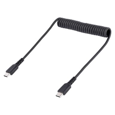 StarTech.com 1.6ft (50cm) USB-C Fast Charging Cable, Rugged, Coiled, Charge & Sync, 3A, USB 2.0, TPE Jacket and Aramid Fiber - USB C Charging Cord view 3