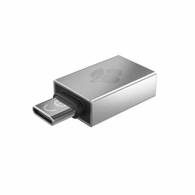 CHERRY 61710036 cable gender changer USB-A USB-C Silver view 2