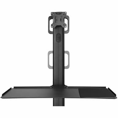 StarTech.com Mobile Workstation Cart with Monitor Mount, CPU/PC Holder, Keyboard Tray - Ergonomic Height Adjustable Desktop Computer Cart - Rolling Mobile Standing Workstation on Wheels view 5