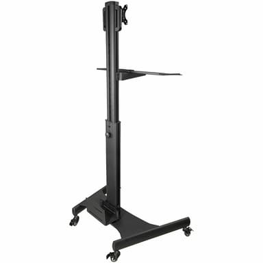StarTech.com Mobile Workstation Cart with Monitor Mount, CPU/PC Holder, Keyboard Tray - Ergonomic Height Adjustable Desktop Computer Cart - Rolling Mobile Standing Workstation on Wheels view 15