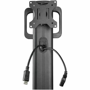 StarTech.com Mobile Workstation Cart with Monitor Mount, CPU/PC Holder, Keyboard Tray - Ergonomic Height Adjustable Desktop Computer Cart - Rolling Mobile Standing Workstation on Wheels view 2