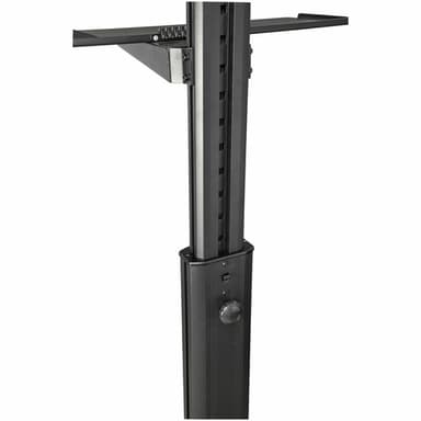 StarTech.com Mobile Workstation Cart with Monitor Mount, CPU/PC Holder, Keyboard Tray - Ergonomic Height Adjustable Desktop Computer Cart - Rolling Mobile Standing Workstation on Wheels view 3