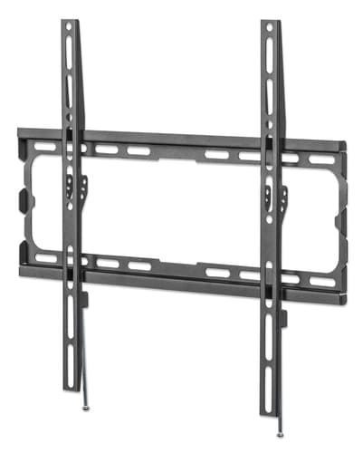 Manhattan Wall Mount for TV & Monitors (Fixed), For screens 32" to 55", VESA compatibility: all between 200x200mm to 400x400mm - check the dimensions of the four mounting holes on back of screen to ensure it fits, Max 40kg, Black, Bracket