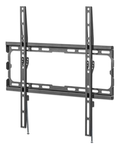 Manhattan Wall Mount for TV & Monitors (Fixed), For screens 32" to 55", VESA compatibility: all between 200x200mm to 400x400mm - check the dimensions of the four mounting holes on back of screen to ensure it fits, Max 40kg, Black, Bracket view 1