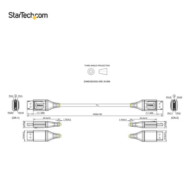 StarTech.com 13ft (4m) VESA Certified DisplayPort 1.4 Cable - 8K 60Hz HDR10 - Ultra HD 4K 120Hz Video - DP 1.4 Cable / Cord - For Monitors/Displays - DisplayPort to DisplayPort Cable - M/M view 10