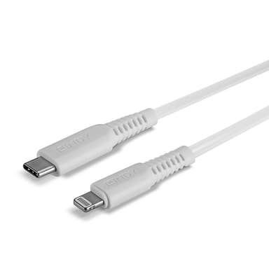Lindy 1m USB Type C to Lightning Cable, White view 5