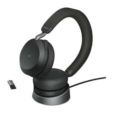 Jabra Evolve2 75 - USB-A MS Teams with Desk Stand - Black view 4