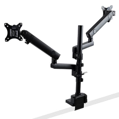 StarTech.com Desk Mount Dual Monitor Arm, Full Motion Monitor Mount for 2x VESA Displays up to 32" (17.6lb/8kg), Height Adjustable, Clamp/Grommet Mount, Mechanical Spring view 2