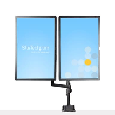 StarTech.com Desk Mount Dual Monitor Arm, Full Motion Monitor Mount for 2x VESA Displays up to 32" (17.6lb/8kg), Height Adjustable, Clamp/Grommet Mount, Mechanical Spring view 7