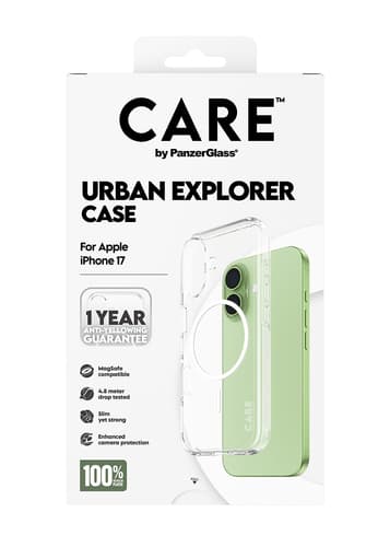 PanzerGlass CARE™ by ® Urban Explorer Case Transparent w. White MagSafe iPhone 17 view 3