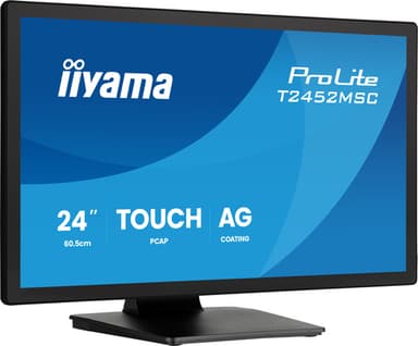 iiyama ProLite T2452MSC-B2AG computer monitor 61 cm (24") 1920 x 1080 pixels Full HD LED Touchscreen Black view 2