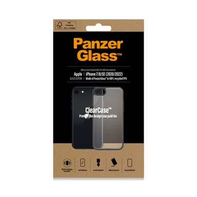 PanzerGlass ® ClearCase iPhone 8 | 7 | SE (2020/2022) | Black view 2