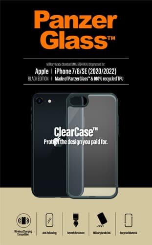 PanzerGlass ® ClearCase iPhone 8 | 7 | SE (2020/2022) | Black view 9