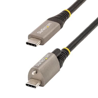 StarTech.com 50cm (20in) USB-C Cable, Top Screw Locking, USB 10Gbps, 100W (5A) Power Delivery, 8K 60Hz / 4K 144Hz DP Alt Mode - Thunderbolt Compatible view 1