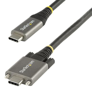 StarTech.com 20in (50cm) USB-C Cable, Side Screw Locking, USB 10Gbps, 100W (5A) Power Delivery, 8K 60Hz / 4K 144Hz DP Alt Mode - Thunderbolt Compatible view 1