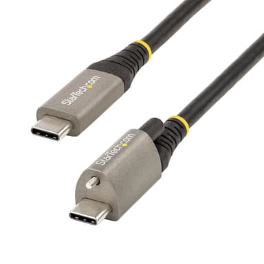StarTech.com 3ft (1m) USB-C Cable, Top Screw Locking, USB 10Gbps, 100W (5A) Power Delivery, 8K 60Hz / 4K 144Hz DP Alt Mode, USB-IF Certified - Thunderbolt Compatible view 1