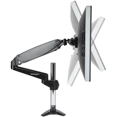 StarTech.com Desk Mount Monitor Arm for Single VESA Display up to 32" or 49" Ultrawide (17.6lb/8kg) - Full Motion Articulating & Height Adjustable - C-Clamp, Grommet - Single Monitor Arm view 4