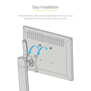 StarTech.com Free Standing Single Monitor Mount - Height Adjustable Monitor Stand - For VESA Mount Displays up to 32" (15lb/7kg) - Ergonomic Monitor Stand for Desk - Tilt/Swivel/Rotate view 23
