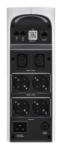 APC Back-UPS Pro, 2200VA/1320W, Tower, 230V, 4x Schuko and 2x IEC C13 outlets, RGB Lights, Pure Sine Wave, Arctic (White)