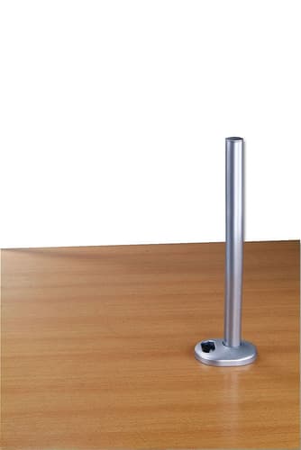 Lindy 450mm Desk Grommet Clamp Pole, Silver view 1