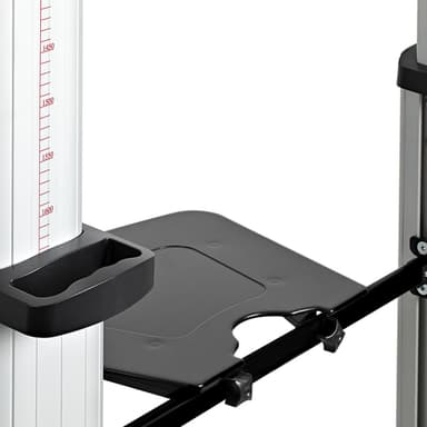 StarTech.com Dual TV Cart for 37-60in VESA TVs up to 110lb/50kg each - Height Adjustable TV Mount, Mobile Display Cart w/ Equipment Shelves - Rolling TV Cart on Wheels - Rolling TV Stand view 8