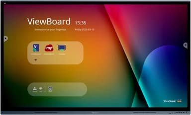 Viewsonic IFP7562 Signage Display Interactive flat panel 190.5 cm (75") LED Wi-Fi 350 cd/m² 4K Ultra HD Black Touchscreen Built-in processor Android view 1