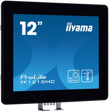 iiyama TF1215MC-B1 computer monitor 30.7 cm (12.1") 1024 x 768 pixels LCD Touchscreen Black view 1