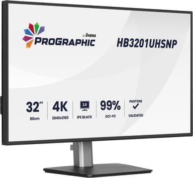 iiyama ProGraphic HB3201UHSNP-B1 computer monitor 80 cm (31.5") 3840 x 2160 pixels 4K Ultra HD Black view 3