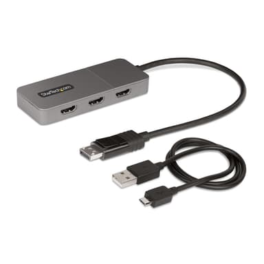 StarTech.com 3-Port MST Hub - DisplayPort to 3x HDMI, Triple 4K 60Hz Monitors, DP 1.4 Multi-Monitor Video Adapter, 1ft (30cm) Built-in Cable, USB Powered, Windows Only view 7