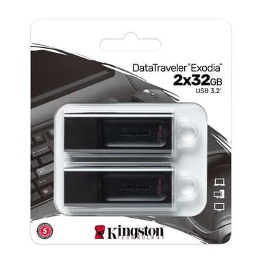 Kingston Technology DataTraveler Exodia USB flash drive 32 GB USB Type-A 3.2 Gen 1 (3.1 Gen 1) Black view 2