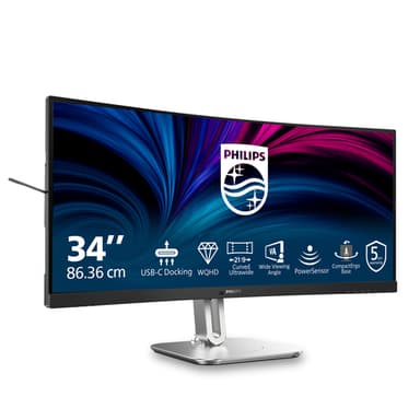 Philips 5000 series 34B2U5600C/00 computer monitor 86.4 cm (34") 3440 x 1440 pixels Dual QHD LCD Grey view 2