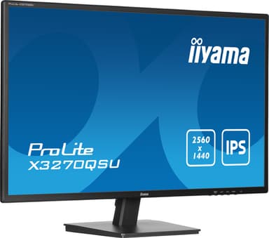 iiyama ProLite X3270QSU-B1 computer monitor 80 cm (31.5") 2560 x 1440 pixels Wide Quad HD LED Black view 3