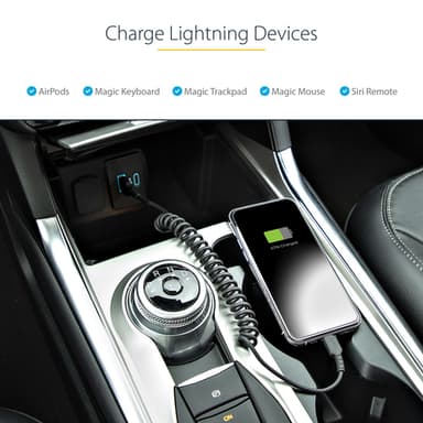 StarTech.com 50cm (20in) USB to Lightning Cable, MFi Certified, Coiled iPhone Charger Cable, Black, Durable TPE Jacket Aramid Fiber, Heavy Duty Coil Lightning Cable view 11